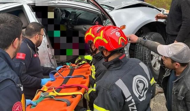 Yoldan çıkan araç ağaca çarptı; 1 ölü, 1 yaralı