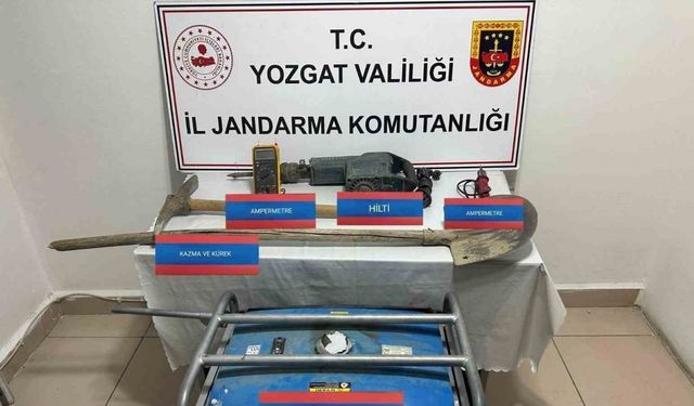 Yozgat’ta kaçak kazı yaparken suçüstü yakalandı