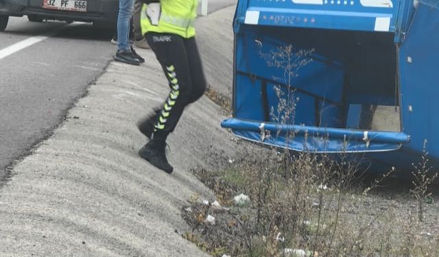 Zonguldak’ta patpat ile ticari araç çarpıştı