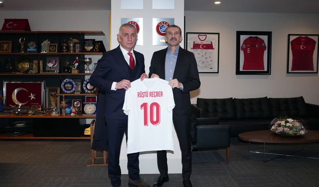 Rüştü Reçber, TFF Başkanı Hacıosmanoğlu ile görüştü