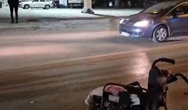 Alkollü sürücünün çarptığı engelli adam yaralandı