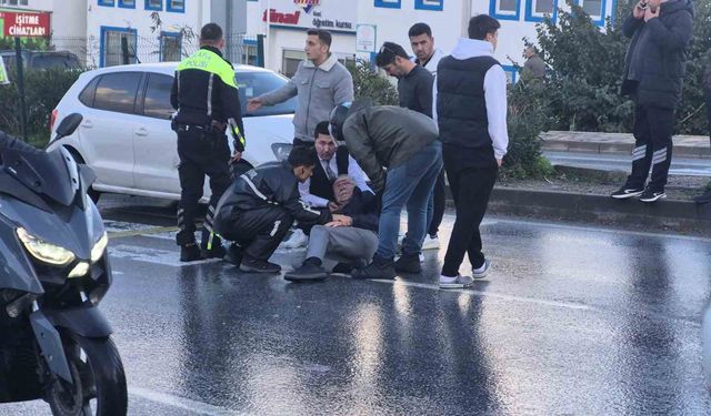 Aracın çarptığı yaya yaralandı