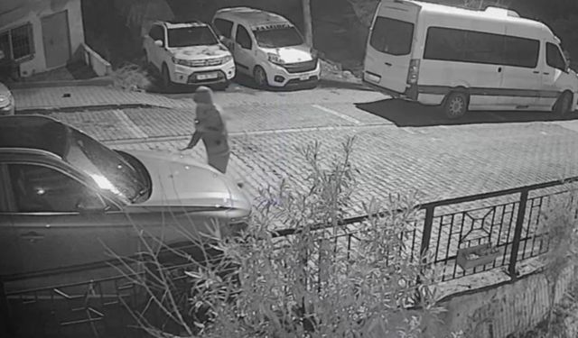 Başakşehir'de gece yarısı levyeli saldırı: Park halindeki aracı parçaladı