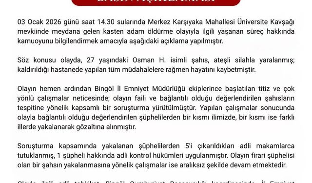 Bingöl'deki cinayette 5 tutuklama