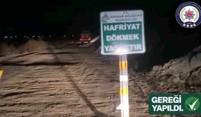 Çevreyi kirleten sürücüye 63 bin 592 lira ceza