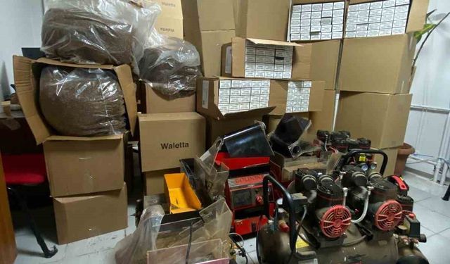 Çiçekdağı'nda kaçak tütün ve imalatı operasyonu