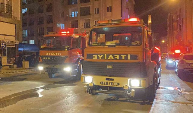 Çorum'da halı yıkama merkezinde yangın