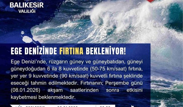 Ege Denizi için fırtına uyarısı