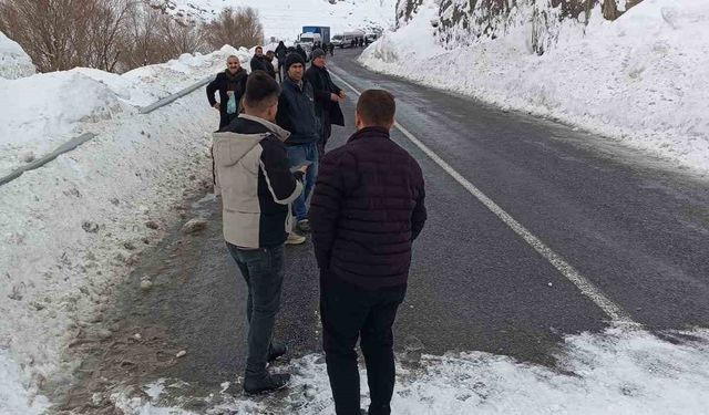 Hakkari-Van kara yoluna çığ düştü