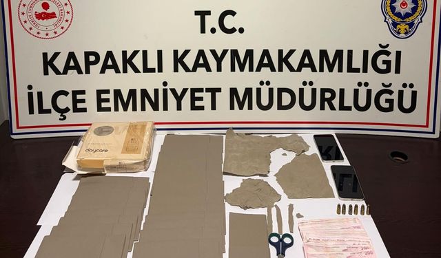 Kapaklı'da narkotik operasyonu: 2 tutuklama
