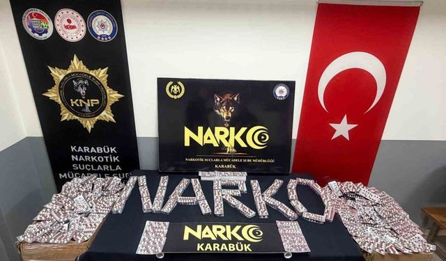 Karabük'te 52 bin uyuşturucu hap ele geçirildi: 3 tutuklama