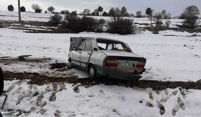 Köy korucusu kazada yaralandı