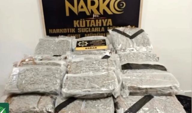Kütahya'da 42 kilo 582 gram esrar ele geçirildi