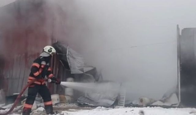 Malatya'da depo yangını