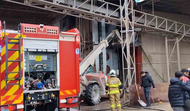 Mardin'de mısır kurutma tesisinde yangın