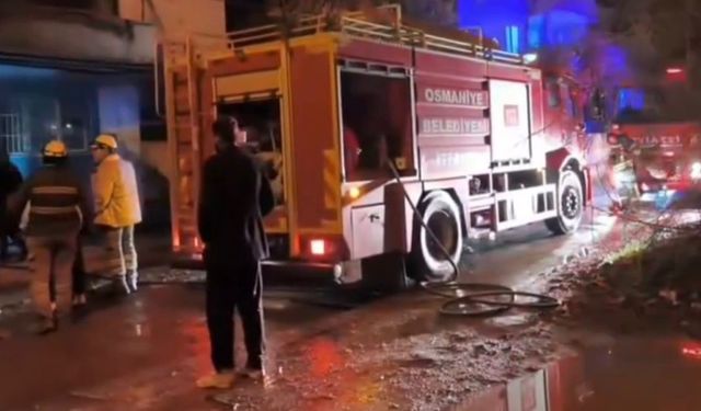 Osmaniye'de müstakil evde çıkan yangın söndürüldü