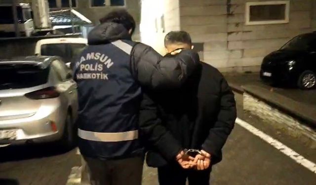 Samsun'da uyuşturucu suçundan 18 yıl 9 ay hapis cezası bulunan şahıs yakalandı