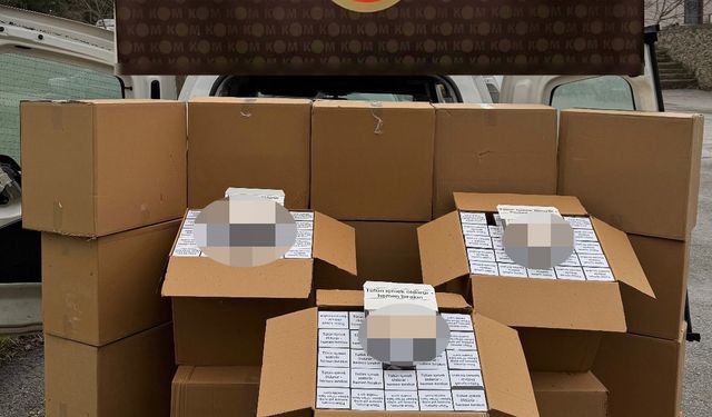 TEM Otoyolu'nda durdurulan araçta 300 bin adet makaron ele geçirildi