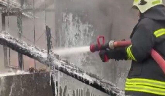 Kahramanmaraş'ta ahır yangını