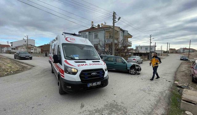 Karaman'da otomobil ile cip çarpıştı: 1 yaralı