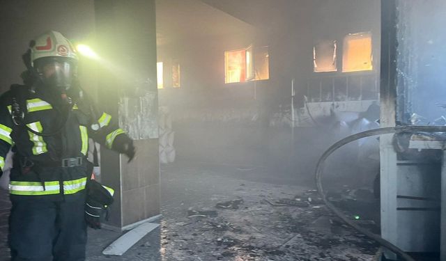 Kuruyemiş fabrikasında korkutan yangın