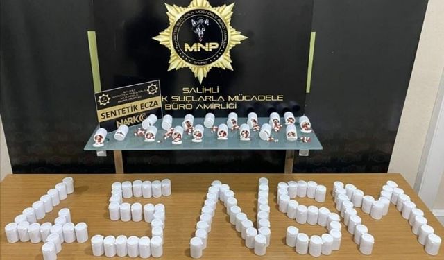 Manisa'da 14 bin 866 adet sentetik hap ele geçirildi
