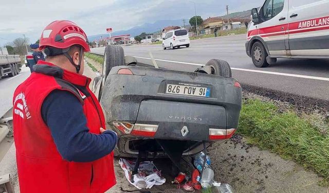 Susurluk'ta tek taraflı trafik kazası: 1 yaralı