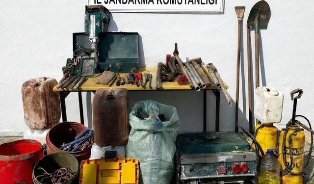 Turgutlu Çaldağı'nda kaçak kazıya suçüstü