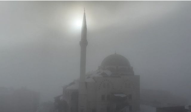 Yüksekova'da yoğun sis ulaşımı olumsuz etkiledi