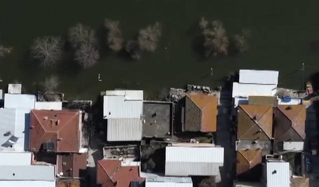 Bursa'da Uluabat Gölü’nde su seviyesi yükseldi