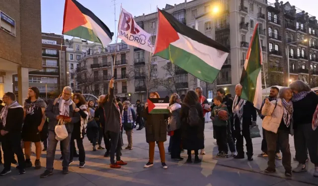 Real Madrid-Hapoel Tel Aviv maçı öncesi İsrail protesto edildi