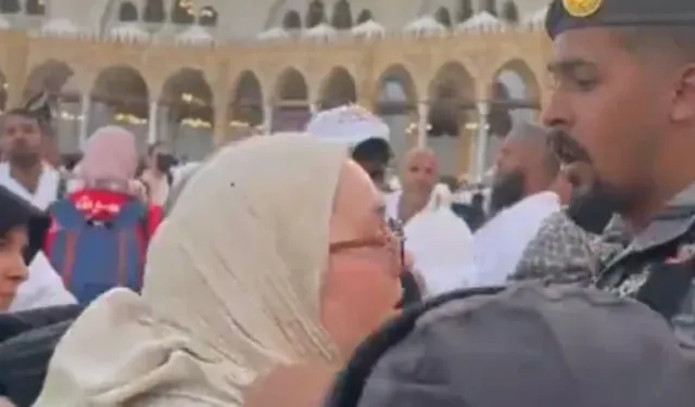 Umrede skandal an: Kabe örtüsüne makas