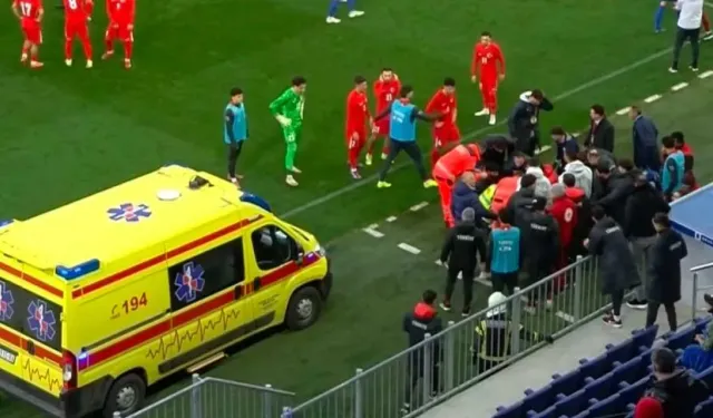 Egemen Korkmaz milli maçta yere yığıldı