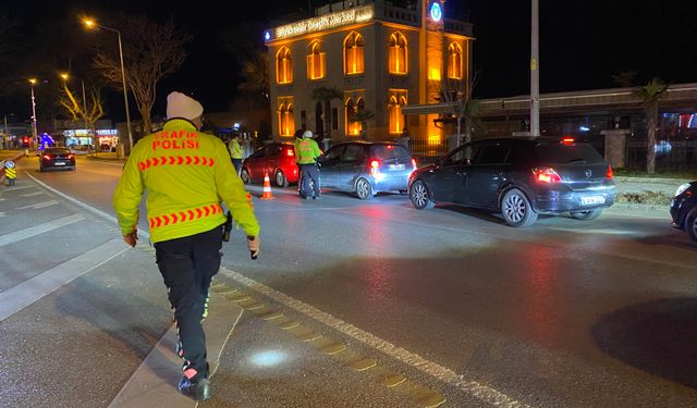 Mudanya'da trafikte huzur için gece denetimi