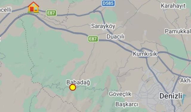 Babadağ'da 3.6 büyüklüğünde deprem meydana geldi