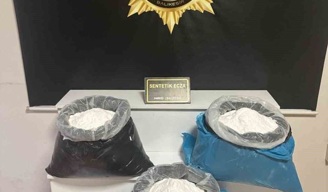 Balıkesir polisi 72 kilogram uyuşturucu madde yakaladı