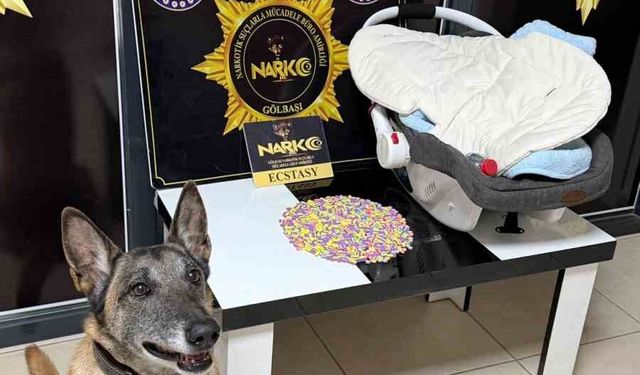 Bebek pusetinde 757 adet uyuşturucu hap ele geçirildi