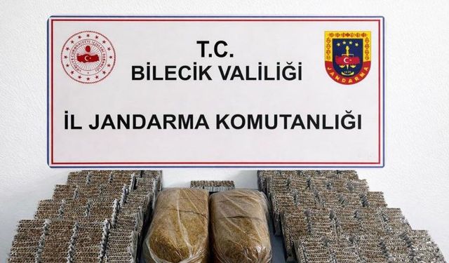 Bilecik'te 13 bin 580 makaron ve 10 kilo kıyılmış tütün ele geçirildi