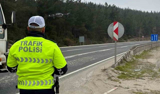 Bilecik'te drone destekli trafik denetimi