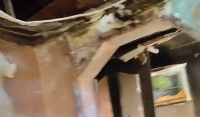 Bolu'da soba kaynaklı yangın evi harabeye çevirdi