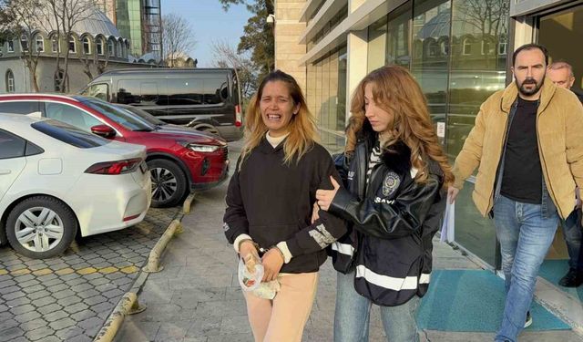 Hırsızlık suçundan 60 kaydı bulunan 8 çocuk annesi tutuklandı