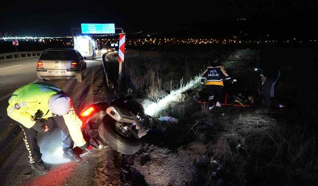 İki motosiklet çarpıştı: Dayı-yeğen yaralandı