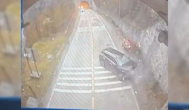 Karabük'teki feci kaza güvenlik kamerasına yansıdı