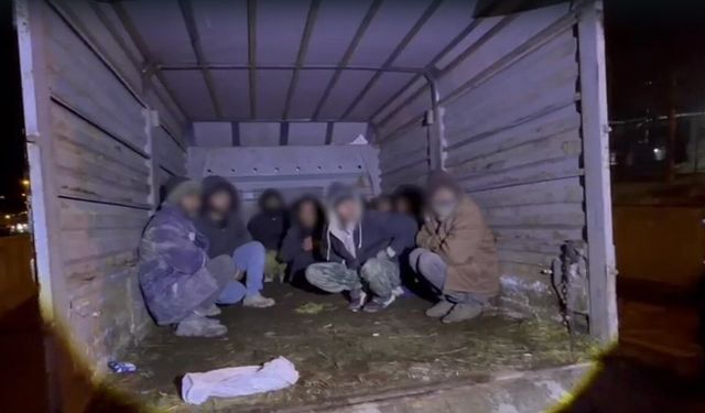 Kars'ta kamyonet kasasından 12 kaçak göçmen çıktı: 4 organizatör tutuklandı