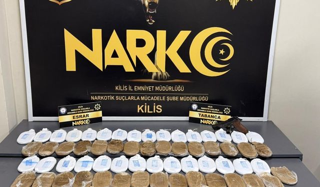 Kilis'te 17 kilo 105 gram takoz esrar ele geçirildi, 1 kişi tutuklandı