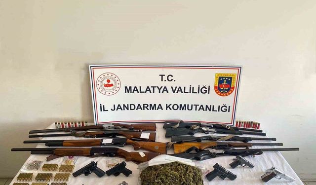Malatya'da silah ve uyuşturucu operasyonu