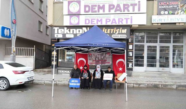 Muş'ta evlat nöbeti devam ediyor