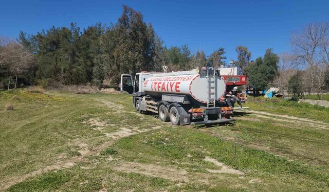 Osmaniye'de çıkan orman yangını büyümeden söndürüldü
