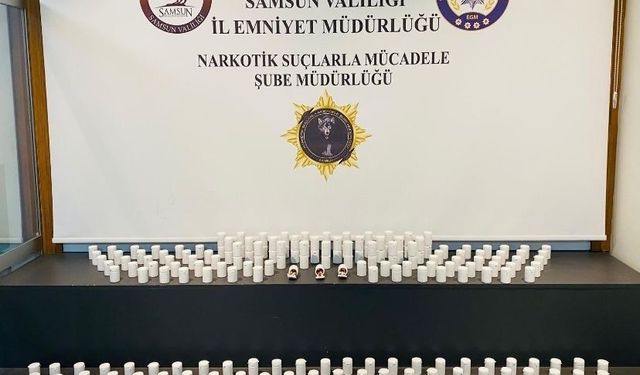 Samsun'da uyuşturucu operasyonu: 12 bin sentetik ecza ele geçirildi