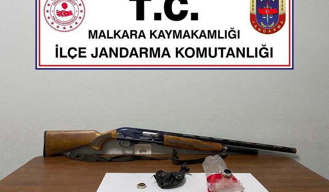 Tekirdağ'da ruhsatsız av tüfeği ve uyuşturucu ele geçirildi